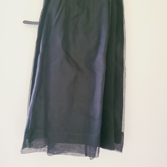 NWT ELIZA J black dress with belt and beads, 💯 silk, sleeveless - Picture 8 of 8